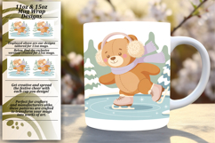 Fashionable 11oz Mug Wrap Png Artwork , Cute Bear Product Image 1