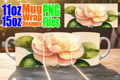 Cheerful journeys 11oz 15oz sublimation wrap, Flowers Product Image 1