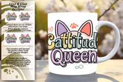 Lovely 15oz Mug Wrap Png Template , Cat Quote Product Image 1