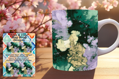 Luxurious 11oz Png Mug Wrap Template , Abstract Pattern Product Image 1