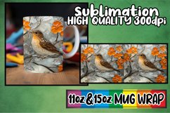 Enchanted reflections 11oz 15oz sublimation wrap, 3D Bird Product Image 1