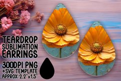 Stylish Teardrop Drops: Fashionable Floral Dangles Product Image 1