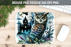 Watercolor Owl Mouse Pad Sublimation - Animal PNG Product Image 1