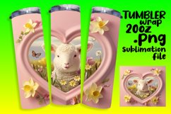 Cute 3D Animals in Wall Hole Tumbler Wrap Product Image 1