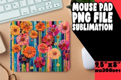 Bold Stripe &amp; Floral Mouse Accessory - Eye-catching Design Product Image 1