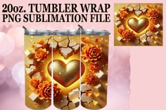 Joyful Adventures 20oz tumbler wrap, 3D Heart Product Image 1