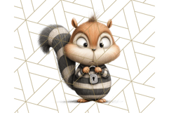 Cute Animals in Jail Clipart PNG, Funny Prisoner Critters Product Image 5