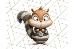 Cute Animals in Jail Clipart PNG, Funny Prisoner Critters Product Image 5