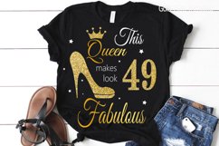 49th birthday svg, Queen Birthday 49th Svg, 49th Birthday sv Product Image 3