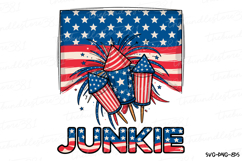 Junkie Svg | 4th of July Svg | Svg Cut File Product Image 1