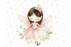 Pastel Pink Fairy Garden Clipart, Enchanted Cottagecore Png Product Image 5