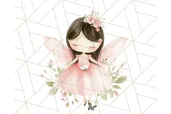 Pastel Pink Fairy Garden Clipart, Enchanted Cottagecore Png Product Image 5