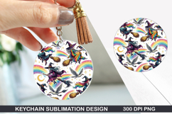 Halloween Keychain Sublimation -Halloween Keychain PNG Product Image 1