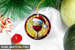 Christmas Santa Wineglass Ornament | Christmas Ornament PNG Product Image 1