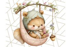 Woodland Nursery Baby Animals Clipart, Cute Animals Png Product Image 5