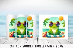 Summer cartoon Tumbler Wrap|PNG, 20 oz. Product Image 5