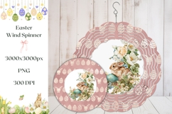 Pink Wind Spinner, Easter Bunny Wind Spinner PNG Product Image 1