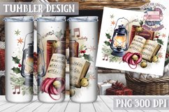 Sublimation Tumbler WRAP Christmas Design Quote Watercolor Product Image 1