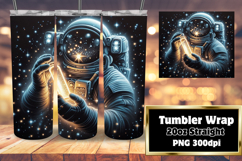 20oz Sublimation Gift Template , Astronaut Product Image 1