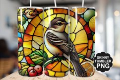 Eastern Phoebe Single Bird Stained Glass - Tumble Design Product Image 1