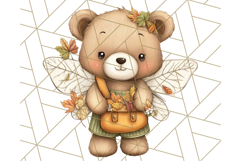 Fall Fairy Animal Clipart PNG, Woodland Creatures With Wings Product Image 5
