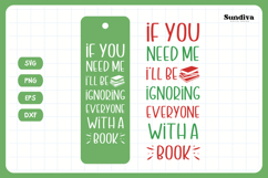 Christmas Bookmark Saying SVG For Book Lovers - Need Me Product Image 3