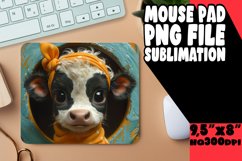 Funny Farm Cow Mouse Pad Pattern PNG Product Image 1