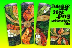 Glitter Flower Pattern Tumbler Wrap Sublimation 20oz Product Image 1