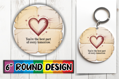 Radiant Circle Car Coasters PNG, Heart Quote Product Image 1
