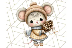 Thanksgiving Woodland Animals Clipart PNG Product Image 5