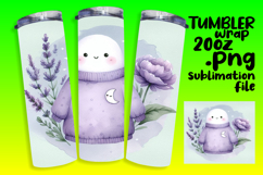 Sublimation Artwork for 20oz Tumblers , Cute Ghost Product Image 1