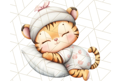 Sleeping Baby Animals PNG, Cozy Pajama Bedtime Clipart Png Product Image 5