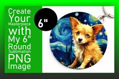 Dog Art Round Design Vibrant PNG Sublimation Product Image 1