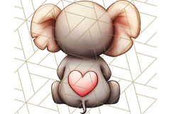 Cute Back View Sitting Animal Clipart PNG From Behind Product Image 5