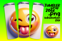 Crafty 20oz Tumbler Template , 3D Emoji Product Image 1