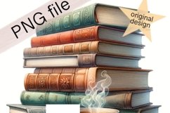Coffee and Books Digital Clipart Product Image 3