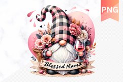 Blessed mama Sublimation Gnome - PNG Design Product Image 1