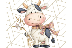 Fall Farm Animal Clipart, Autumn Barnyard PNG Illustrations Product Image 5