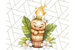 Tropical Tiki Friends PNG Clipart, Cute Summer Art Product Image 5