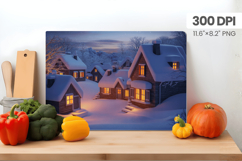 Winter Christmas Wonderland Cutting Board PNG Sublimation Product Image 1