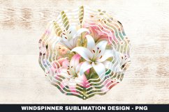 Flowers Wind Spinner Sublimation Design Product Image 1