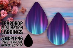 Bright Gradient Teardrop Earrings for Sublimation Art Product Image 1