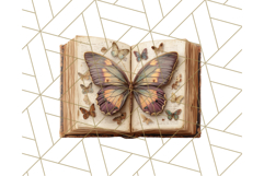 Cottagecore Butterfly and Book PNG Clipart Reading Elements Product Image 5