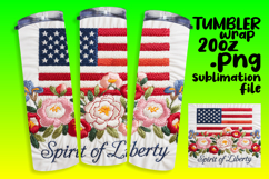 VIBRANT 20oz Tumbler Artwork , Patriotic Product Image 1