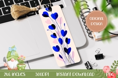 Cartoon Tulips Bookmark, Abstract Flowers Bookmark Print Product Image 1