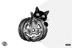 Halloween Black Cat Clipart Product Image 1