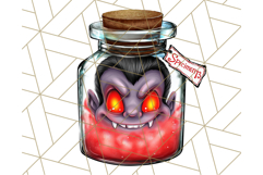 Halloween Monster Clipart PNG, Monsters in Jars, Spooky Png Product Image 5