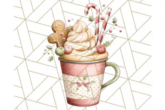 Christmas Sweet Shoppe Clipart PNG, Pastel Bakery Art Product Image 5