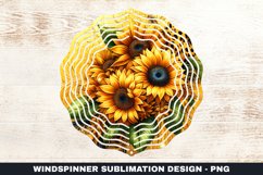 Sunflowers Wind Spinner Sublimation Design Product Image 1