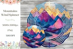 3D Paper Mountains Wind Spinner, River Wind Spinner Design Product Image 1
